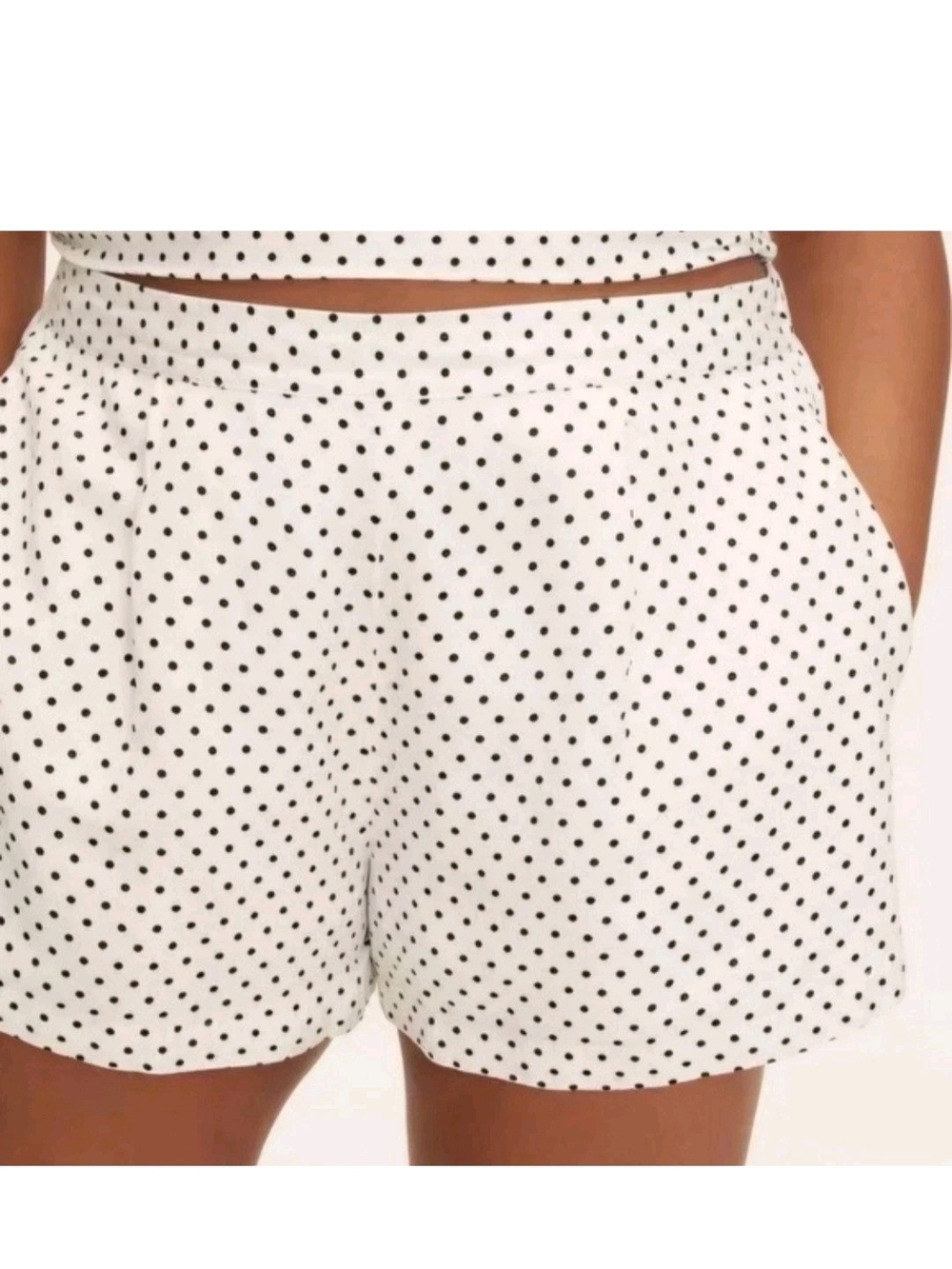 kate spade White Polka Dot High-Waist Shorts